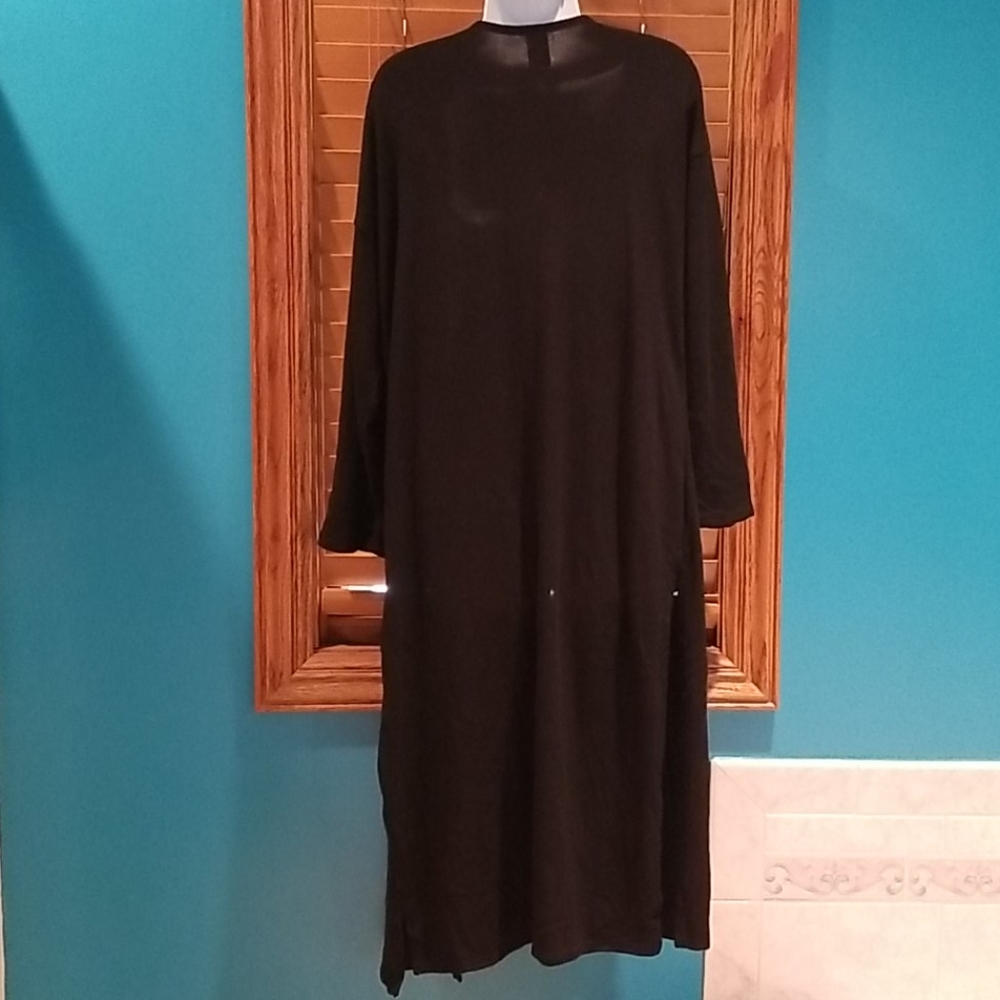 🔮NWT-Electric Yoga Ribbed Slitted Cardigan -Black - Picture 5 of 10